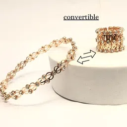 rkb sales Alloy Cubic Zirconia Gold-plated Bracelet image 3