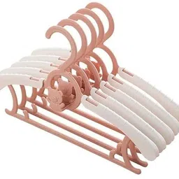 m j aryavarte Telescopic Adjustable Anti Slip Plastic Hanger with Hooks For Kids Clothes Plastic Shirt Pack of 5 Hangers For Shirt-picture-37
