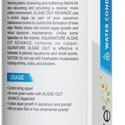 aquanature Algae Out Advance Algaecide Stop Algae Growth Aquaria (120ml) Magnetic Aquarium Cleaner image 2