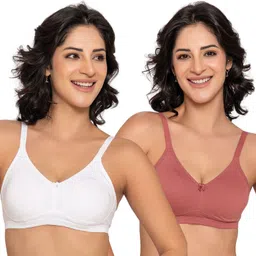 inkurv Pack of 2 Women Full Coverage Non Padded Bra image 1