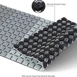 obsessions Multicolor Solid PVC 34x15 Inches Antiskid Shower Bath Mat image 4