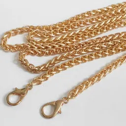 bagin enterprise Gold Women Sling Bag WomenMetal Chain Purse Replacement Black Chain image 2