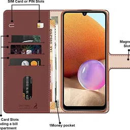 aibex Flip Cover for Samsung Galaxy A23 5G|Premium Leather Finish | Magnetic Closure | Kickstand Feature image 3