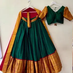 hkbdfab Floral Print Semi Stitched Lehenga Choli-picture-21