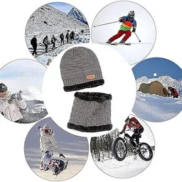 edenscope Woven, Solid, Self Design Beanie image 4