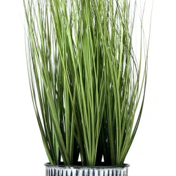 fourwalls Fabric Green Onion Grass With Pot Artificial Plants image 4