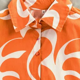 kalrav jaypore Women Regular Fit Printed Double Collar Casual Shirt image 4