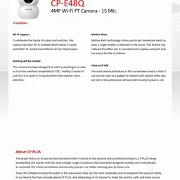 CP PLUS CP-E48Q 4 Mp Wi-FI PT Camera For Home Security Camera image 2