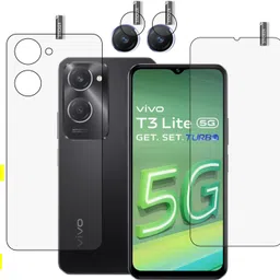 GARUDA GLASS Front and Back Tempered Glass for VIVO T3 Lite 5G with camera lens protector image 3