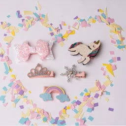 Jewelz Girls Set of 5 Embellished Alligator Hair Clip-picture-32