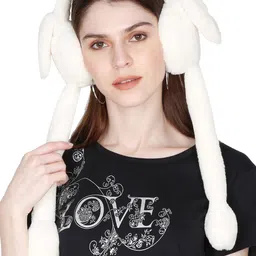FabSeasons Women White Fur Outdoor Wear Ear Muffs-image-74