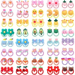 LYTIX Girls Set of 14 Assorted Beaded Ponytail Holders-picture-37