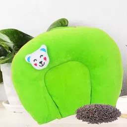 white bubble Rai Dana Baby Pillow, Newborn Head Shaper Anti Flat Takiya Mustard Seeds Solid Baby Pillow Pack of 1 image 1