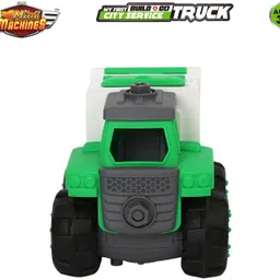 skoodle Mini Machines Build & Go Compactor Garbage Truck Toy With T-Shape Screw Driver image 5