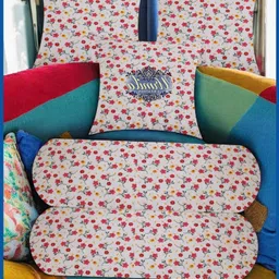 urmila creation Microfibre Bolster Pack of 5 Floral Combo Set of 3 Cushion And 2-picture-21