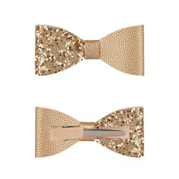 Aye Candy Girls Gold-Toned Set of 2 Glittery Alligator Hair Clip image 3