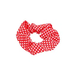 BEWITCHED Women Red & White Polka Scrunchie image 3