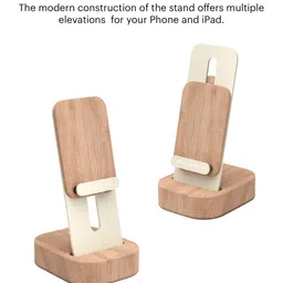 DailyObjects Beige & White Mount Adjustable Phone Stand image 4