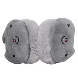 FabSeasons Kids Pack Of 2 Peach-Coloured & Grey Fur Ear Muffs image 3