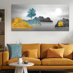 walldaddy 40 cm Wallpaper For Walls Grey Deer Wall Stickers For Bedroom Wall Posters Big Size Self Adhesive Sticker image 3