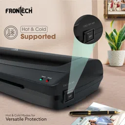 Frontech A4 Laminator | Hot & Cold | 250mm/min | Bubble-Free |Supports 80/125 Mic Pouches 70.35 inch Lamination Machine image 4