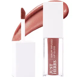 Just Herbs Serum Infused Lip Gloss For Smooth & Shiny Lips 3 ml- Glimmery Coco 04 image 1