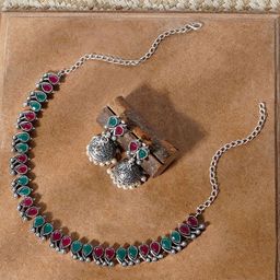 TEEJH Stone Studded & Beaded Jewellery Set-picture-11