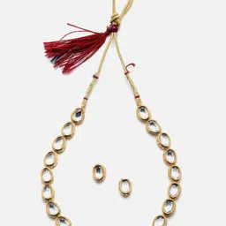 Aazeen Gold-Plated Kundan Studded Jewellery Set-picture-15