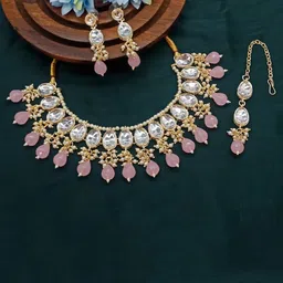 AASHISH IMITATION Gold-Plated Kundan Studded Jewellary Set-picture-38