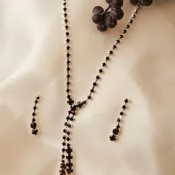 SOHI Silver-Plated Stone-Studded Jewellery Set image 1