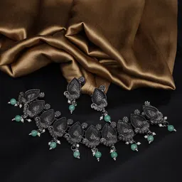 YouBella Oxidised Beaded Jewellery Set-image-0