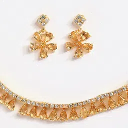 Anouk Gold-Plated AD-Studded Necklace & Earrings image 2