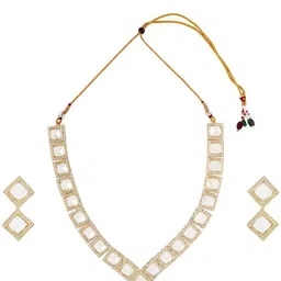 TEEJH Moksha Uncut Stone- Studded Jewellery Set image 2