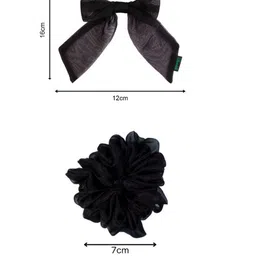 Arendelle Women Black Pack of 2 Hair Accessory Set image 2