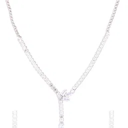 Fida Silver-Plated White CZ Studded Jewellery Set image 3