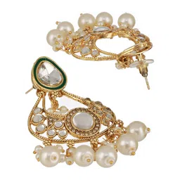 Jazz and Sizzle Gold-Plated Kundan Stone Studded Jewellery Set image 3