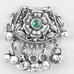 Samridhi DC Oxidised Silver-Plated Stone Studded & Beaded Jewellery Set image 3