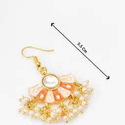 aadita Gold-Plated American Diamond Studded & Beaded Jewellery Set image 4