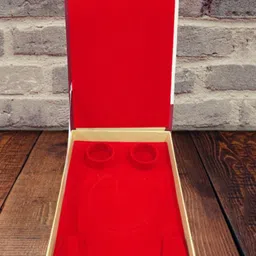 atorakushon Set of 4 Cream Coloured & Red Solid Necklace Jewellery Storage Box-image-7