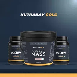 Nutrabay Gold Bulk Up Mass Gainer,  11 lb  Strawberry  image 4
