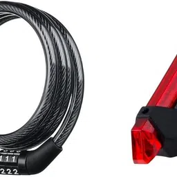 fcc racing Bicycle Back Light & Password Lock Combo USB Charging Light & Secure Bicycle Lock-picture-42