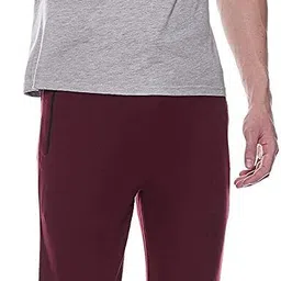 killer Men Solid Maroon Track Pants image 1
