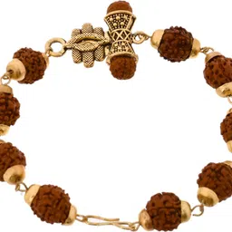 voylla Rudraksh Ethnic Rudraksha Beads Rakhi Mauli Thread Chawal Roli Pack Set image 3