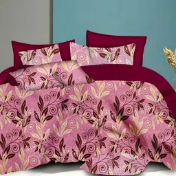 flipkart smartbuy Cotton Double Flat 104 TC Floral Bedsheet image 2