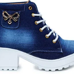 krafter girls shoes stylish fashion party wear heel Boots For Women image 4