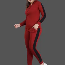 metronaut Solid Women Track Suit image 3