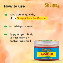 shrigaj Shrigaj_Scented Javadhu Powder- 10 gm for pooja, body perfume & cloth image 5