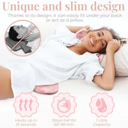 cloudtab Heart Hot Water Bottle with Soft Plush Cover For Cramps, Pain Relief & Comfort Plaster & Patch image 3