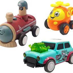 vaniha Unbreakable Four-Wheel Drive Friction Powered Diecast Toy Set-E160-picture-30