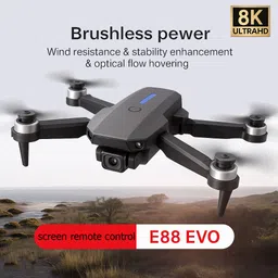 vk mart E88 Flips 360° 4K 1080P HD Dual Aerial Drone with Screen Remote Controller Drone image 4